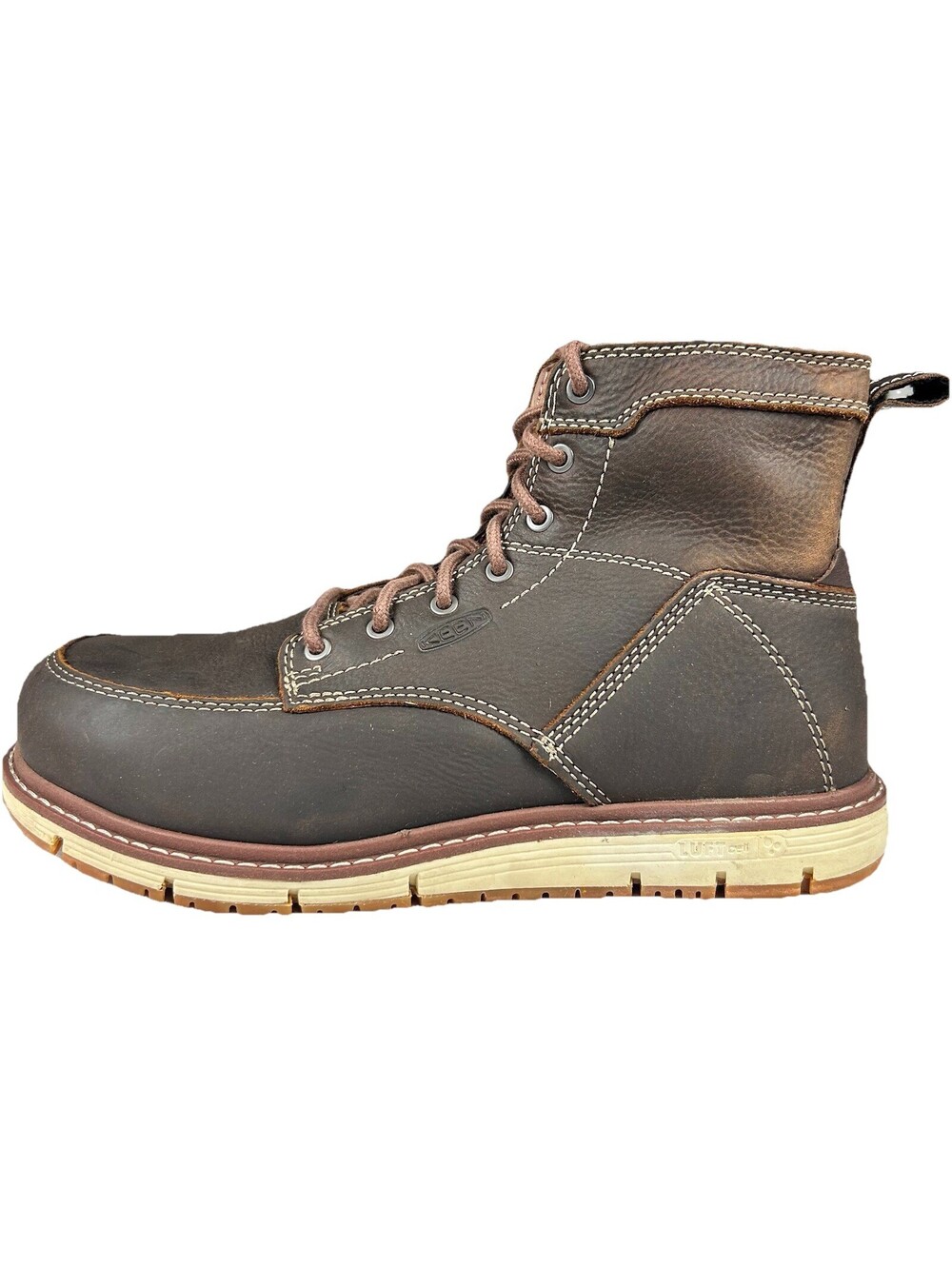 KEEN Utility Women's Leather San Jose 6”  Aluminum Toe Work Boots Size 10M Brown